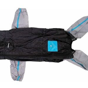 Waterproof Dog Raincoat - Black and Gray